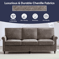 thumbnail image 4 of ZAFLY Upholstered Sectional Sofa, 3-seater Sofa and Couches for Living Room - Light Gray, 4 of 7