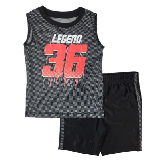 Infant & Toddler Boys Legend Athletic Outfit Tank Top Shirt & Baller Shorts 2T