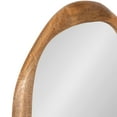 thumbnail image 6 of Kate and Laurel Hera Modern Mango Wood Irregular Round Mirror, 26 Inch Diameter, Natural Wood, Decorative Wavy Circle Bathroom Mirror with Solid Wood Design for Vanity Decor or Entryway Decor, 6 of 8