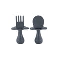 thumbnail image 1 of Grabease Juego de 2 Cubiertos Cuchara y Tenedor de Alimentación , 7+ Meses, Ergonómicas, Libre de BPA, Gris, 1 of 5