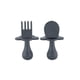 thumbnail image 1 of Grabease Juego de 2 Cubiertos Cuchara y Tenedor de Alimentación , 7+ Meses, Ergonómicas, Libre de BPA, Gris, 1 of 5