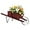 Red, variant on Wood Wheelbarrow Planter, Flower  Pot Wheelbarrow Cart w/Metal Wheel & 9 Replaceable Magnet Accessories, Wooden Wagon Planter Wheelbarrow Decor for Outdoor Garden Backyard (Red)