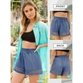 thumbnail image 4 of Shorts For Women Casual Elastic Waist Crazy Yoga Lounge Shorts - Comfy Stretch Lace Trim Summer Beach Linen Ruffle, 4 of 12