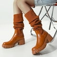 thumbnail image 6 of Womens Sexy Thigh High Platform Boots Thigh High Stretch Knitted Socks Chunky Block Heel Boots, 6 of 6