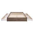 thumbnail image 3 of Prepac Select 4 Post Wooden King Platform Bed with 4 Drawers, 83" x 79" x 16", Drifted Gray, 3 of 8