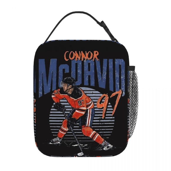 Connor McDavid 97 pour Edmonton Oilers Fans Sacs à Lunch Isolés Fourre-Tout à Lunch Portable Sac Thermique Sacs de Pique-Nique pour Femme Travail Enfants DMH