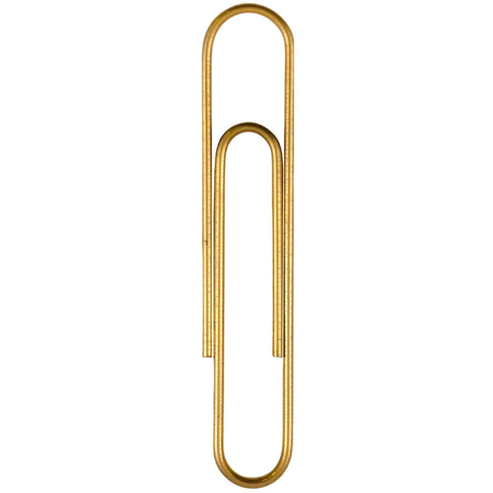 75/pack 21832060 JAM Paper® Colored Jumbo Paper Clips Gold Paperclips Large 