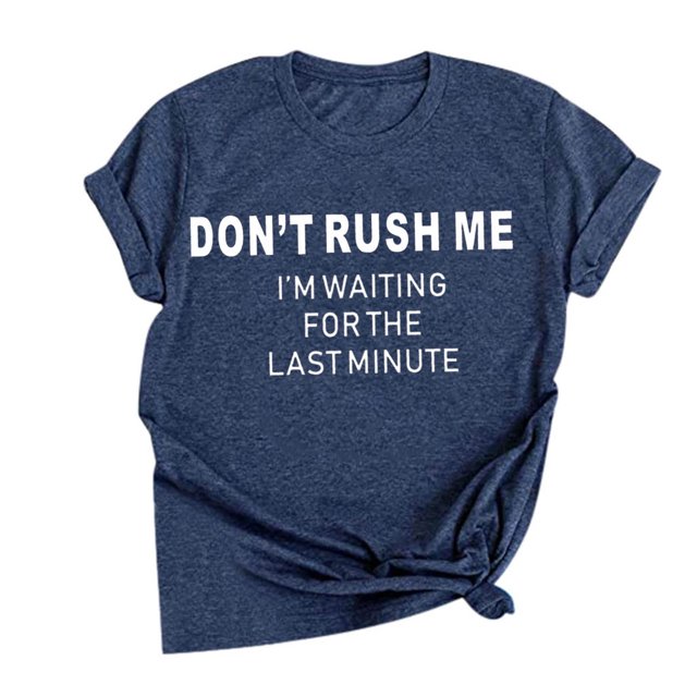 Hauts d'Été pour Femmes 2023, Chemise à Manches Courtes avec Impression de Lettres, Blouse Décontractée