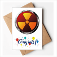 thumbnail image 1 of Logo sustancias radiactivas advertencia Sobre de la Carta de felicitación de la tarjeta de matrimonio, 1 of 4