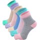 thumbnail image 1 of Yjmei - Calcetines deportivos de algodón con dedos separados para mujer, suaves y transpirables, 5 pares, 1 of 5