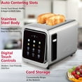thumbnail image 7 of Brentwood 2-Slice 1,100-Watt Touch-Screen Digital Toaster with Extra-Wide Slots, Stainless Steel, TS-228DS, 7 of 7