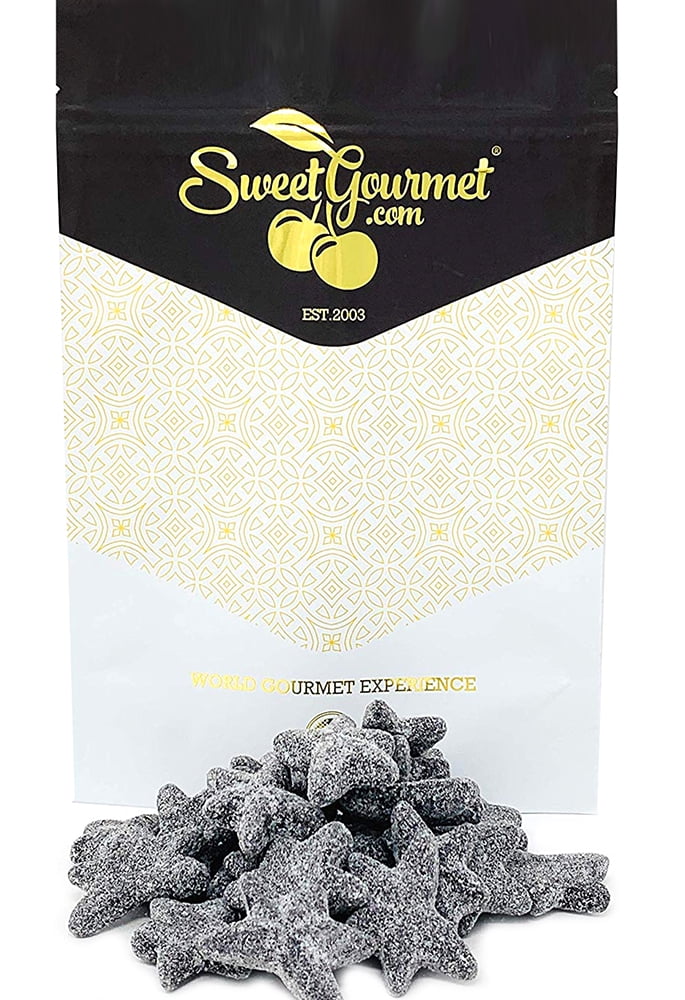 SweetGourmet Extra Salty Starfish Licorice | Dutch Super Sea Salty Stars | 15oz