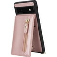 thumbnail image 4 of for Google Pixel 7a Case with Card Holder for Women,Pixel 7a Phone Case Wallet with Strap Credit Card Slots Crossbody with Kickstand Zipper Shockproof Case for Pixel 7a - Rose Gold, 4 of 12