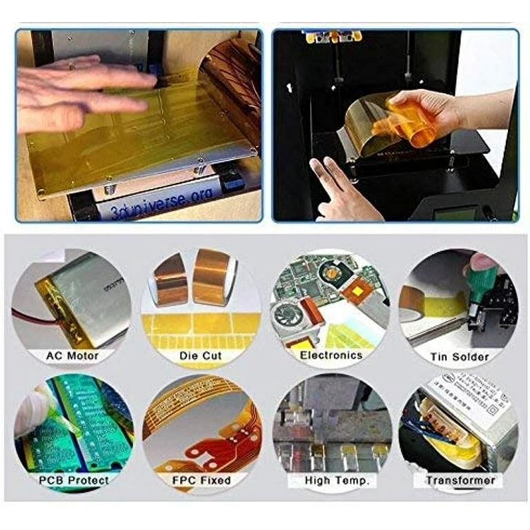EDSRDRUS Multiple Colors and Sizes Heat Resistant Tape for Sublimation,  Heat Tape No Residue Heat Transfer Tape for Heat Press 3D Printer  Electronics Soldering Curcuit Board - Yahoo Shopping