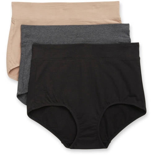Blissful Benefits by Warner's no muffin top cotton brief panties 3pk