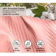 thumbnail image 4 of ROYALE LINENS Cotton Waffle Blanket - Breathable and Soft, Lightweight and Cozy Waffle Weave Bed Blanket for All Season (Full/Queen, Misty Rose), 4 of 9