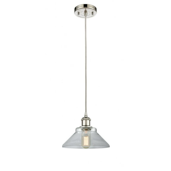 Innovations 516-1P-PN-G132 Orwell 1 Light Mini Pendant part of the Ballston Collection, Polished Nickel