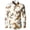 Orange, variant on Mens Shirts Casual 3D Floral Print Comfortable Long Sleeve Button Down Lapel Blouse Loose Lightweight Men Dress Shirt Orange L