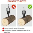 thumbnail image 5 of Broca divisora de leña de acero con alto contenido de carbono, herramienta eficiente para dividir madera con taladro eléctrico, 5 of 5
