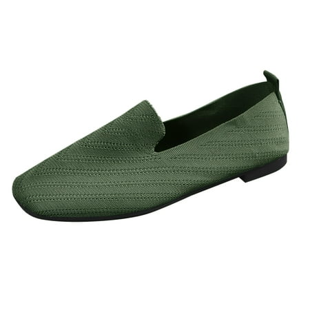 Ruyang Mesh Ballet Flats for Women Women Flat Shoes Knitted Lightweight Slip-on Loafers Breathabel Soft Comfortable Ballet Flats