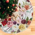 thumbnail image 5 of FMSHPON Boho Floral Pattern Xmas Christmas Tree Skirt Stand Mat for Holiday Party Decoration Indoor Outdoor 36 inches, 5 of 6