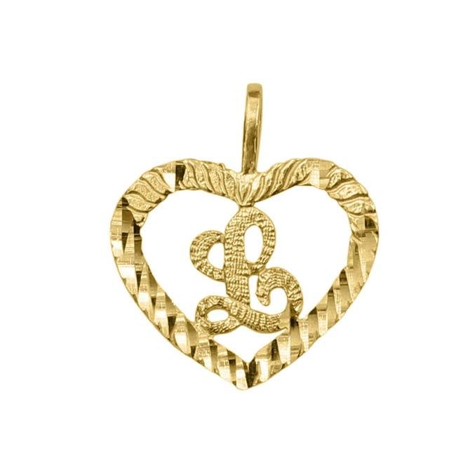 1 GRAM Top Diamond Jewelry 14K YELLOW SOLID GOLD FILIGREE HEART CHARM PENDANT 