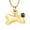 Gold, variant on Stainless Steel Dog Bone with Paw Print Pet Cremation Urns for Dog Ashes Cremation Mini Urns Pendant Necklace