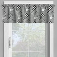 thumbnail image 4 of Ambesonne Black and White Valance & Curtain, Stripes Sqaures, 55"x24", Black White, 4 of 6
