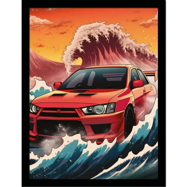Wave Collection Wave Voitures Evo Affiche Encadrée