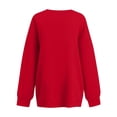 thumbnail image 5 of Women's Hoodless Sweatshirt Oversized Sweatshirt For Women V Neck Fleece Long Sleeve Pullover Casual Cute Sweatshirt 2025 Fall Clothes, Women's Hoodless Sweatshirt M, 5 of 9