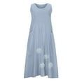 thumbnail image 3 of CHGBMOK Womens Sleeveless Maxi Dress Plus Size Flowy Summer Dresses Print Bohemian Dress for Beach with Pockets, 3 of 8