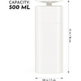 thumbnail image 3 of ABCISI Liquid Push Down Pump Dispenser, One-Touch Pump Bottle Dispenser for Bathroom or Vanity, Empty Pumping Bottle for Dish Soap, Body Wash, Nail Polish & Makeup Remover (White), 3 of 9