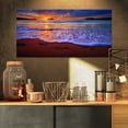 thumbnail image 1 of Colorful Sunset Over Beautiful Shore - Seashore Canvas Art Print, 1 of 3