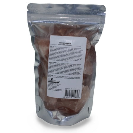 IndusClassic 1 lbs Sole Himalayan Salt Chunks Stone, Increase Hydration, Energy, Vibration, and Replenish Electrolytes with 84 Trace Minerals