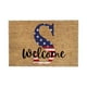 thumbnail image 1 of Felpudo de bienvenida del 4 de julio | Alfombra de entrada patriótica | Tema del Día de la Independencia | Respaldo de PVC antideslizante | Fácil mantenimiento | Uso en interiores/exteriores |, 1 of 5