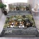 thumbnail image 2 of Juego de cama personalizado con detalle metálico de perro, regalo personalizado para amantes de los perros,, 2 of 2
