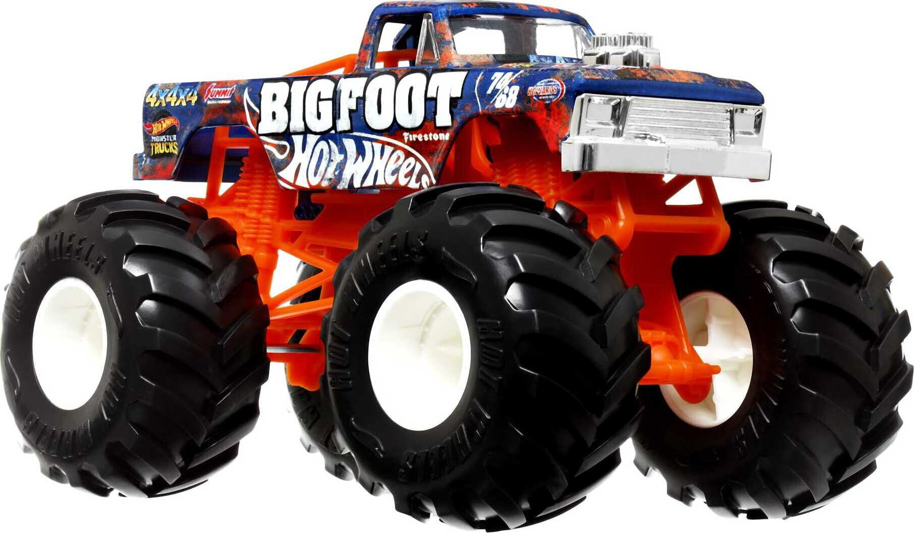 Hot Wheels Monster Trucks Oversized Bigfoot Vehicle in 1:24 Scale