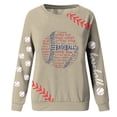 thumbnail image 5 of Holzkary Baseball Sweatshirt for Womens 2025 Round Neck Long Sleeve Top Hoodless Sweatshirt Long Sleeve Comfy Baseball Shirts Softball Crewneck Graphic Pullover Top 2025 Fall Sweatshirts Beige L, 5 of 5