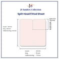 thumbnail image 3 of 4 Piece Sheet Set 100% Egyptian Cotton Bed Sheets 1000 TC Luxury Hotel Quality Sheet Set Italian Finish Premium Sheets Long Staple Fits Up to 18 Inch Deep Pocket ( Blush,Top Split-Head King 34" ), 3 of 7