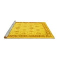thumbnail image 2 of Ahgly Company Machine Washable Indoor Square Oriental Yellow Traditional Area Rugs, 7' Square, 2 of 4