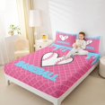thumbnail image 4 of jejeloiu Baseball Print Loves Bed Sheets,Cartoon Ice Cream King Sheets For Girls Kids 4 Pieces, 4 of 7