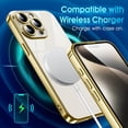 thumbnail image 6 of Crystal Clear Case for iPhone 15 Pro Max, [Not Yellowing] [Camera Protection] [Military Grade Drop Tested] Transparent Shockproof Protective Phone Case Soft Silicone Slim Cover, 6.7", Gold, 6 of 16