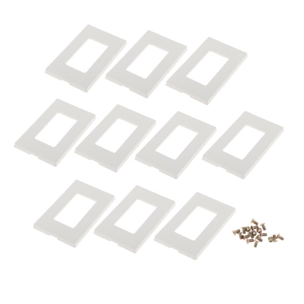 Placa de pared 80301-sw, irrompible, con montaje a presión, decorativa, para tomacorriente, interruptor, sin tornillos, 10 unidades