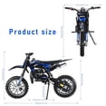 thumbnail image 3 of Seipouy 49cc Dirt Bike,Dirt Bike for Kids,Gas Power 2-Stroke Kids Dirt Bikes Mini Bike Gas Powe Off Road Trail Bike Gas-Power Motocross Off-Road Conditions, 3 of 6