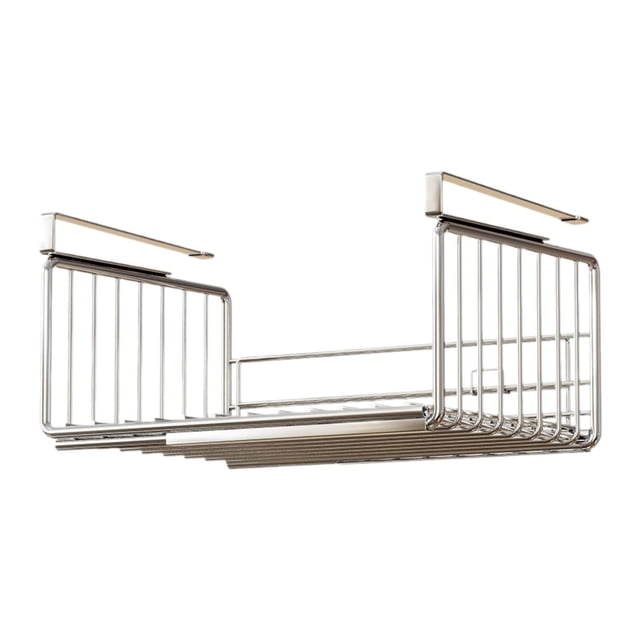 Cesta de almacenamiento debajo del estante, resistente, portátil y duradera, cesta colgante para lavandería y armario.