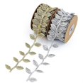 thumbnail image 1 of Cinta decorativa de hojas artificiales para manualidades de bricolaje, envoltura de regalos, fiesta, boda, hogar, jardín (2 piezas), 1 of 5