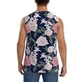 thumbnail image 4 of Pofeuu Rose Flowers Print Men's Muscle T-Shirt, Sleeveless, Muscle Tank, Classic Muscle Tee Top For Men Casual Sleeveless Muscle T-Shirt Trendy Clothes-X-Large, 4 of 7