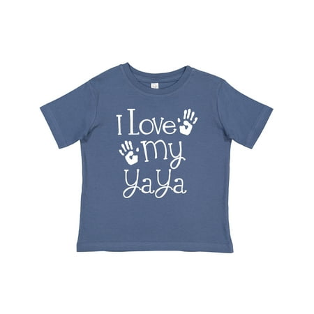 

Inktastic I Love My Yaya Grandchild Gift Baby Boy or Baby Girl T-Shirt