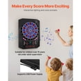 thumbnail image 6 of Electronic Dart Board with LED Cricket Scoring, 13.5" Target Dartboard for 8 Players, 45 Games&474 Variations, Includes 6 Darts with Flights&50 Soft Tips for Home, Party, or Bar, 6 of 12