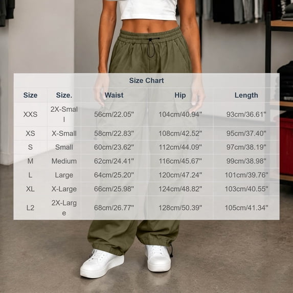 LUVDA Cargo Pants for Women High Waist Drawstring Wide Leg Joggers with Pockets and Adjustable Cuffs